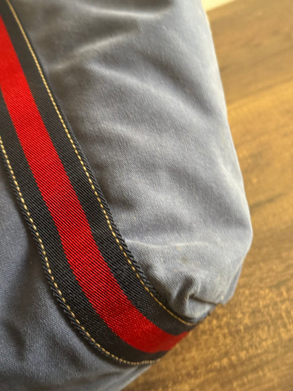 GUCCI BLUE CANVAS LOGO LARGE TOTE BAG