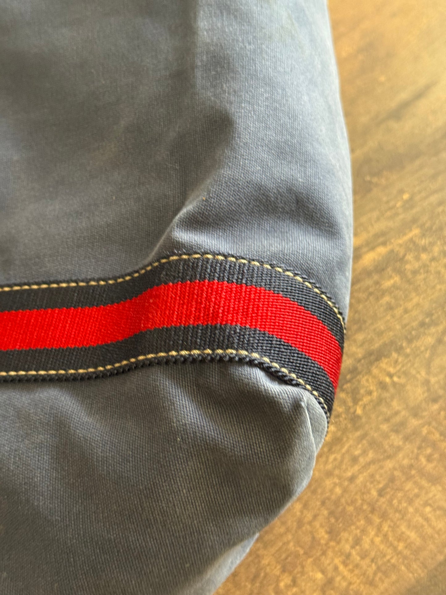GUCCI BLUE CANVAS LOGO LARGE TOTE BAG