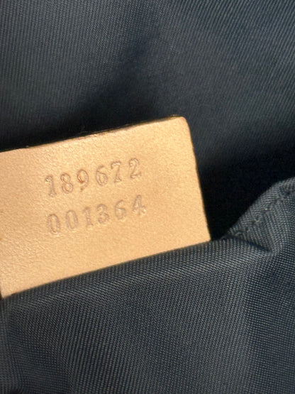 GUCCI BLUE CANVAS LOGO LARGE TOTE BAG
