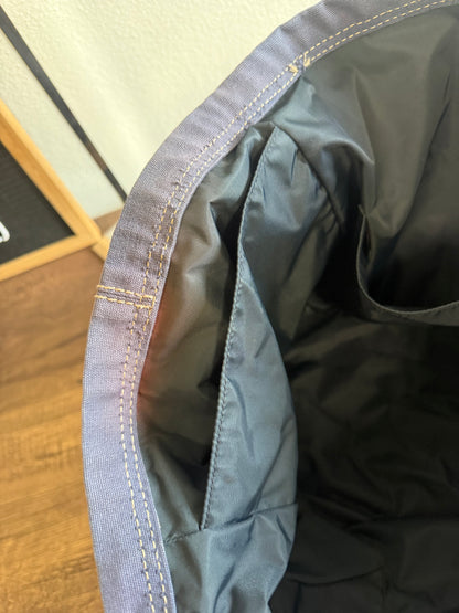 GUCCI BLUE CANVAS LOGO LARGE TOTE BAG