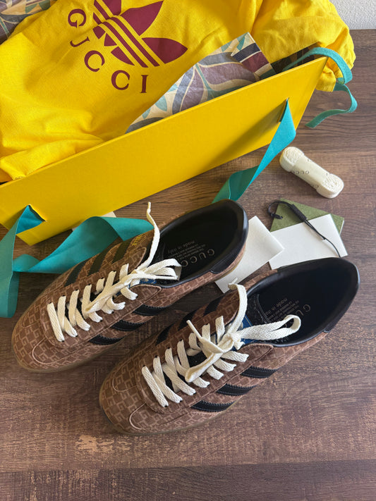 GUCCI x ADIDAS GAZELLE BROWN MEN'S SIZE 8