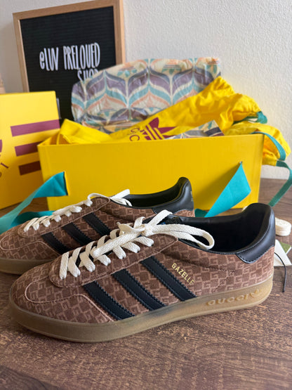 GUCCI x ADIDAS GAZELLE BROWN MEN'S SIZE 8
