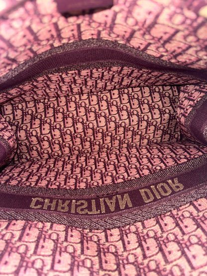 Christian Dior Burgundy Oblique Canvas Large Book Tote Bag