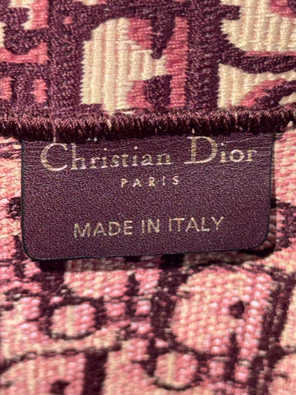Christian Dior Burgundy Oblique Canvas Large Book Tote Bag