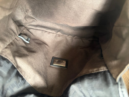FENDI ZUCCA MESSENGER BAG BLACK CANVAS