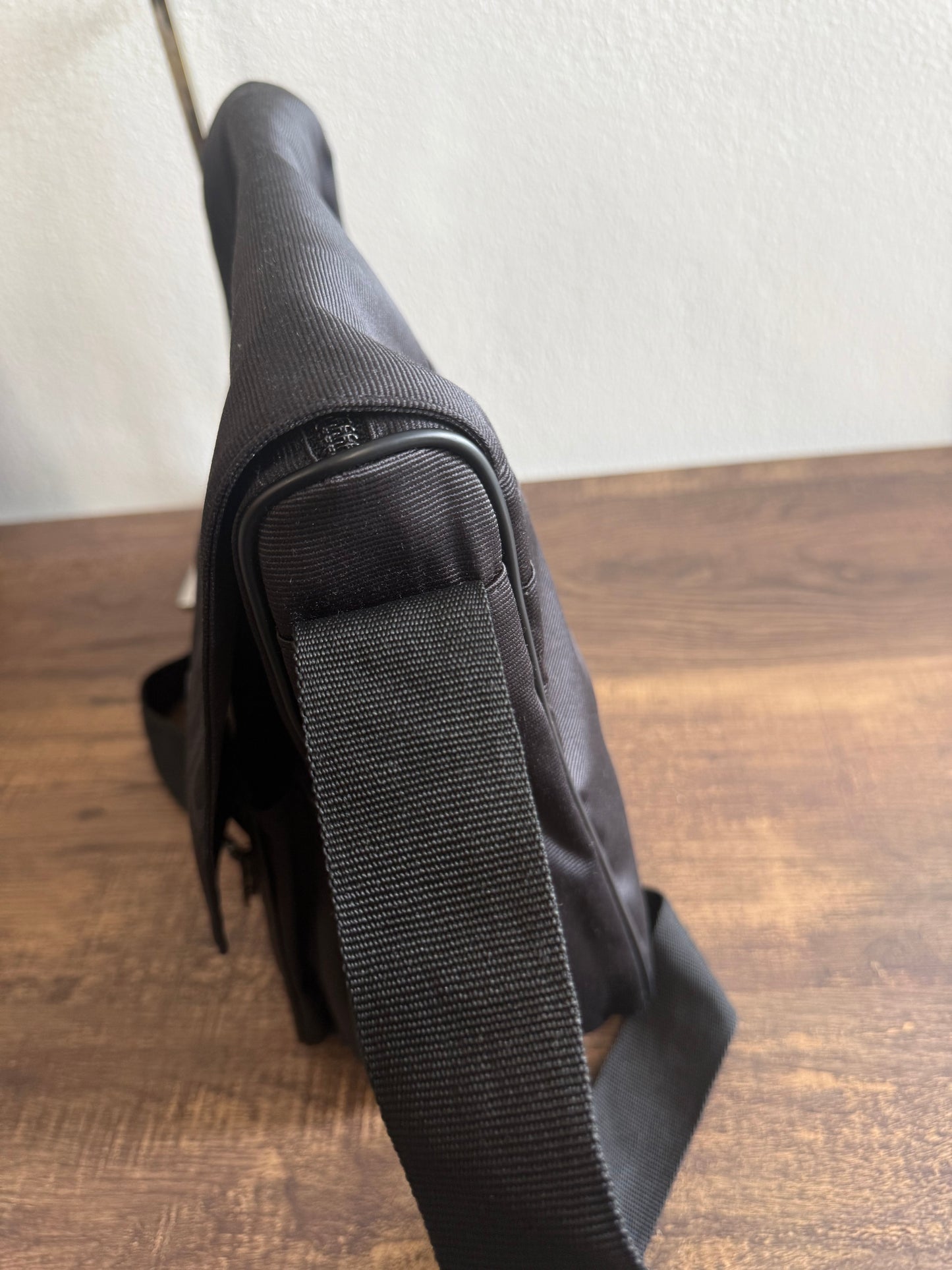 FENDI Designer Black Fabric Shoulder Bag Leather Bag