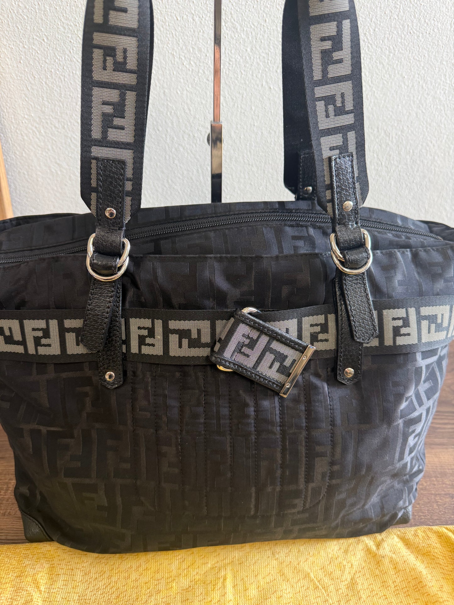 Fendi Nylon Zucca Shoulder Bag