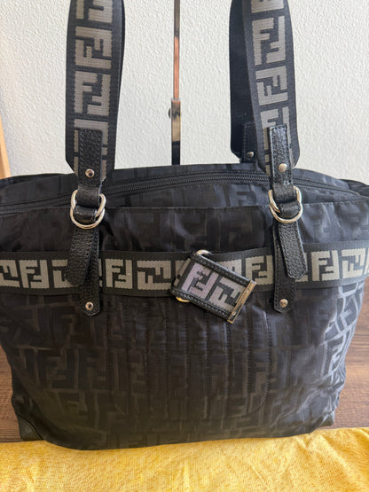 Fendi Nylon Zucca Shoulder Bag