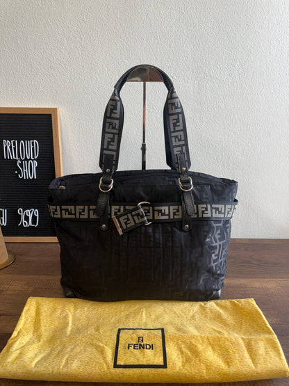 Fendi Nylon Zucca Shoulder Bag