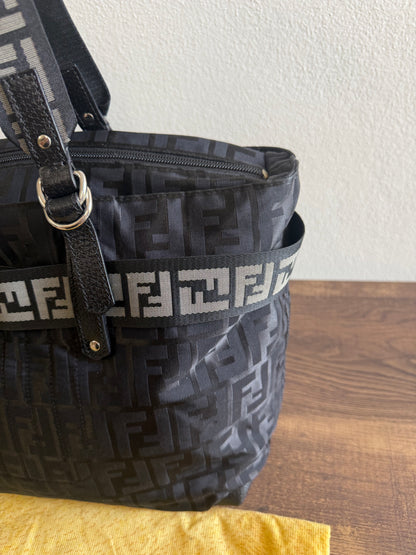Fendi Nylon Zucca Shoulder Bag