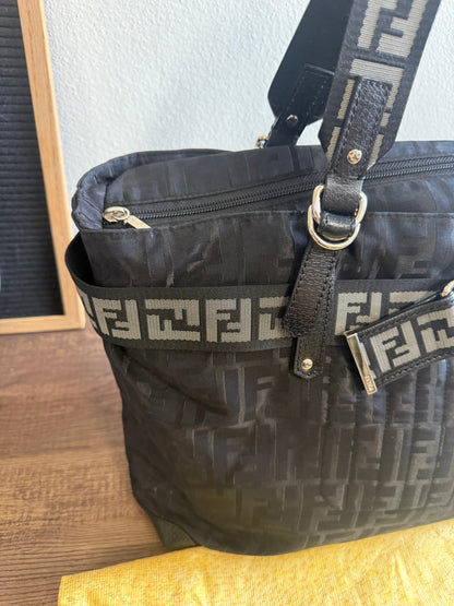 Fendi Nylon Zucca Shoulder Bag