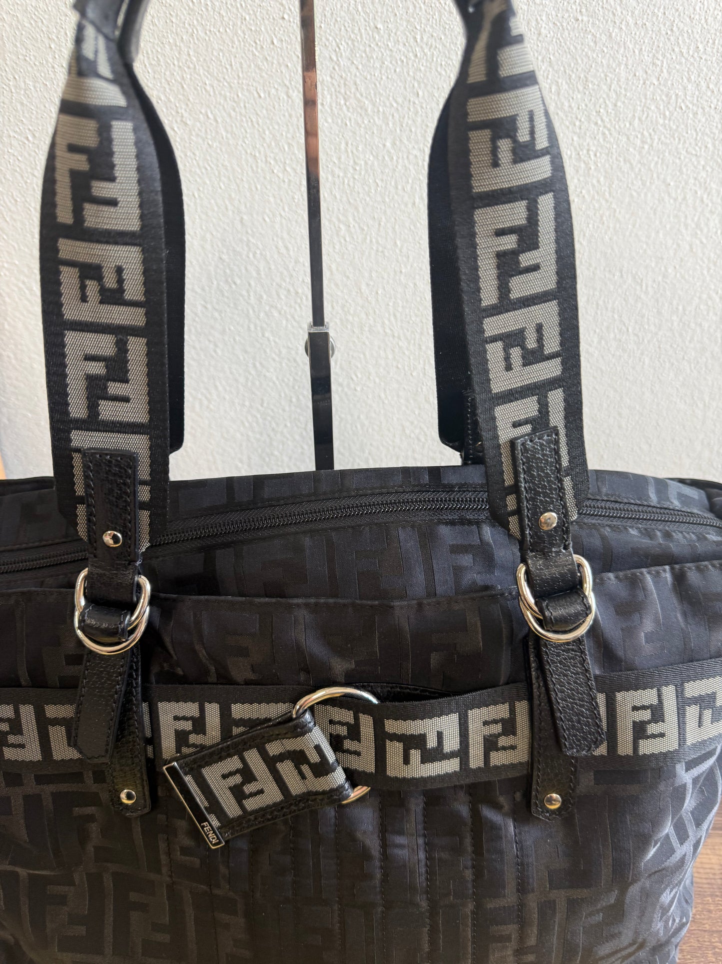 Fendi Nylon Zucca Shoulder Bag
