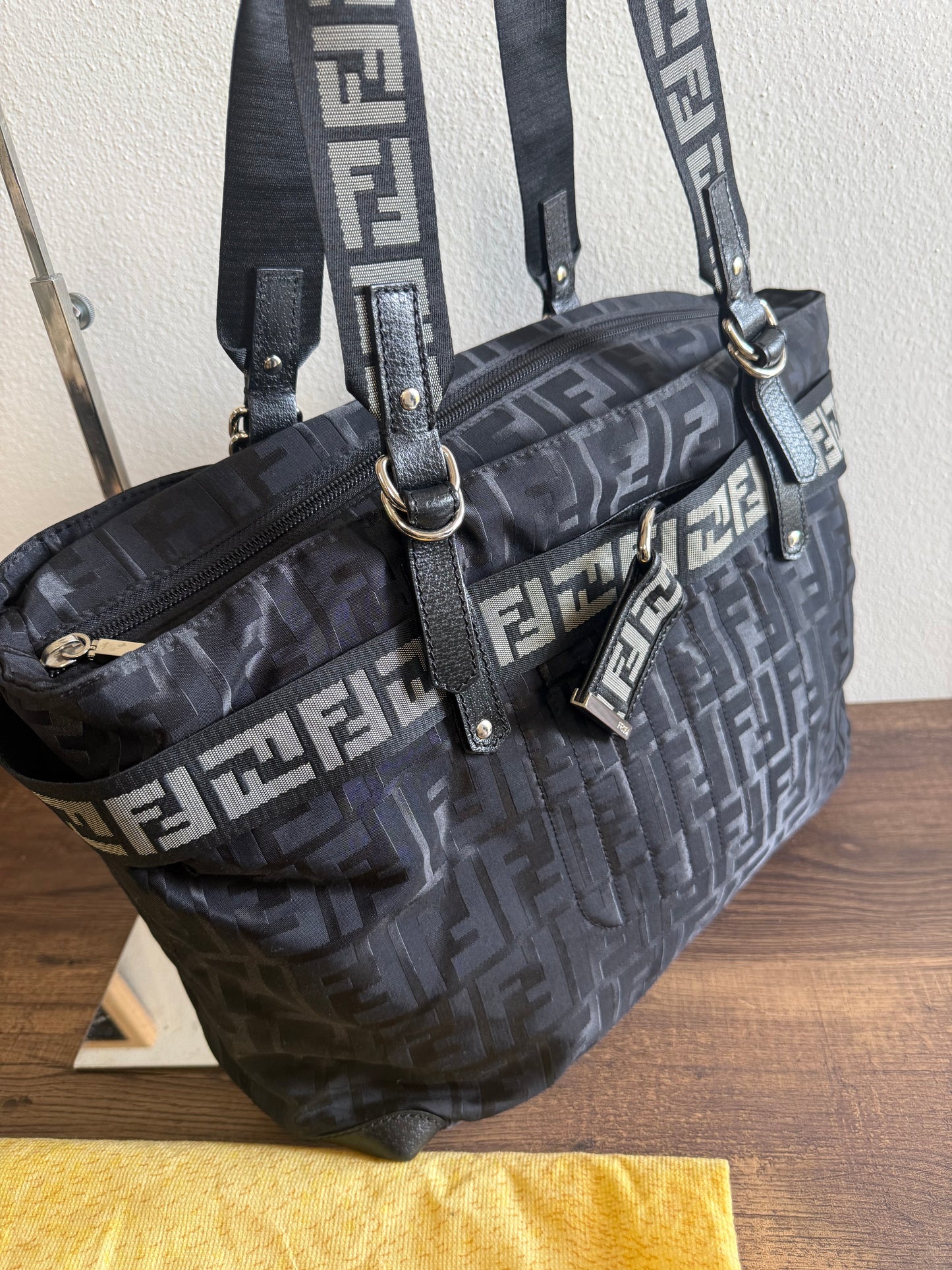 Fendi Nylon Zucca Shoulder Bag