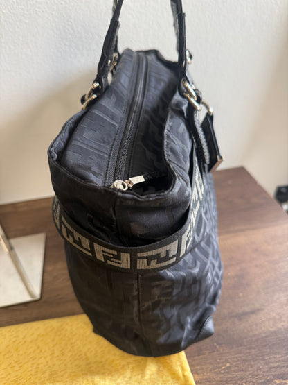 Fendi Nylon Zucca Shoulder Bag
