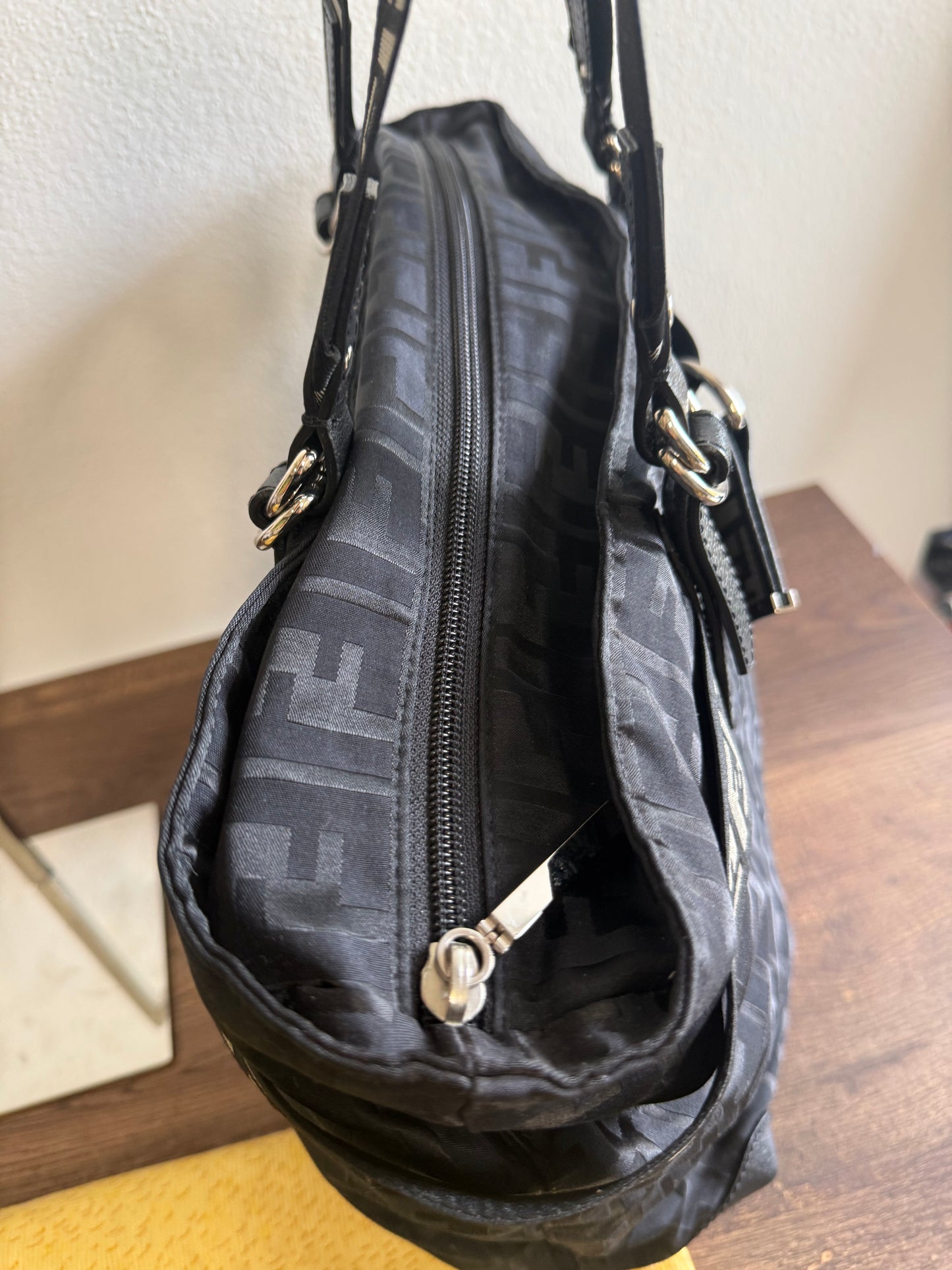 Fendi Nylon Zucca Shoulder Bag