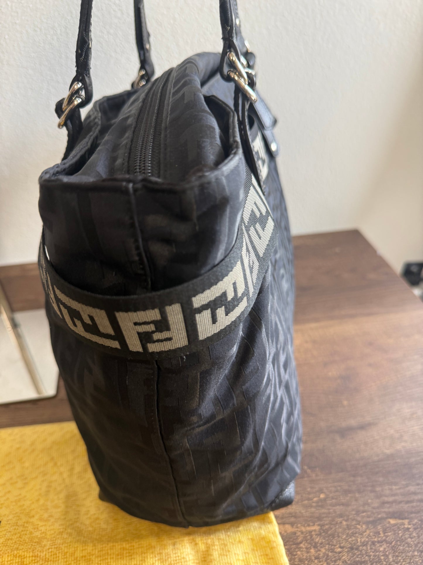 Fendi Nylon Zucca Shoulder Bag