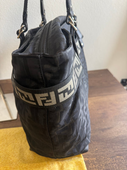 Fendi Nylon Zucca Shoulder Bag