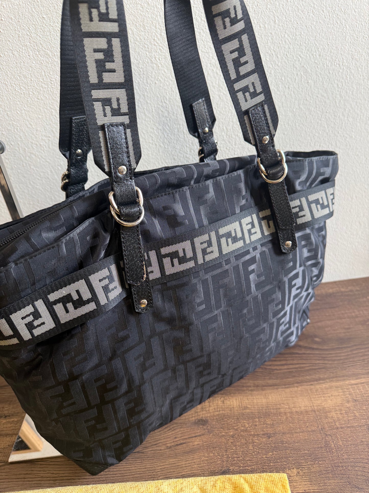 Fendi Nylon Zucca Shoulder Bag