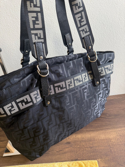 Fendi Nylon Zucca Shoulder Bag