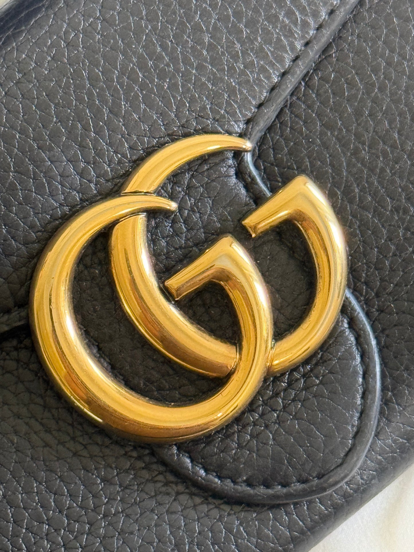 GUCCI MARMONT BLACK LONG WALLET
