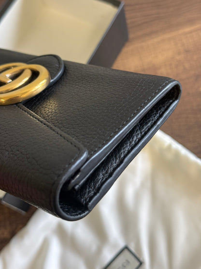GUCCI MARMONT BLACK LONG WALLET