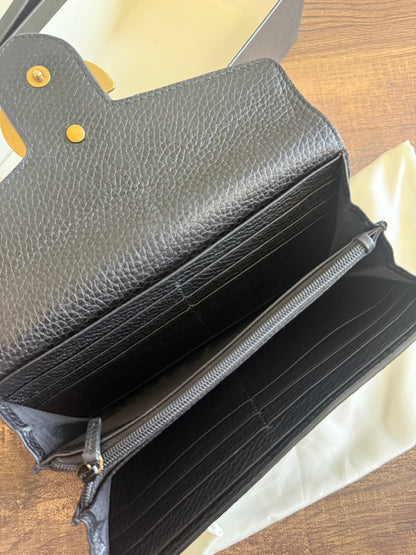 GUCCI MARMONT BLACK LONG WALLET