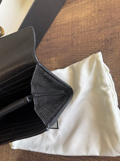 GUCCI MARMONT BLACK LONG WALLET