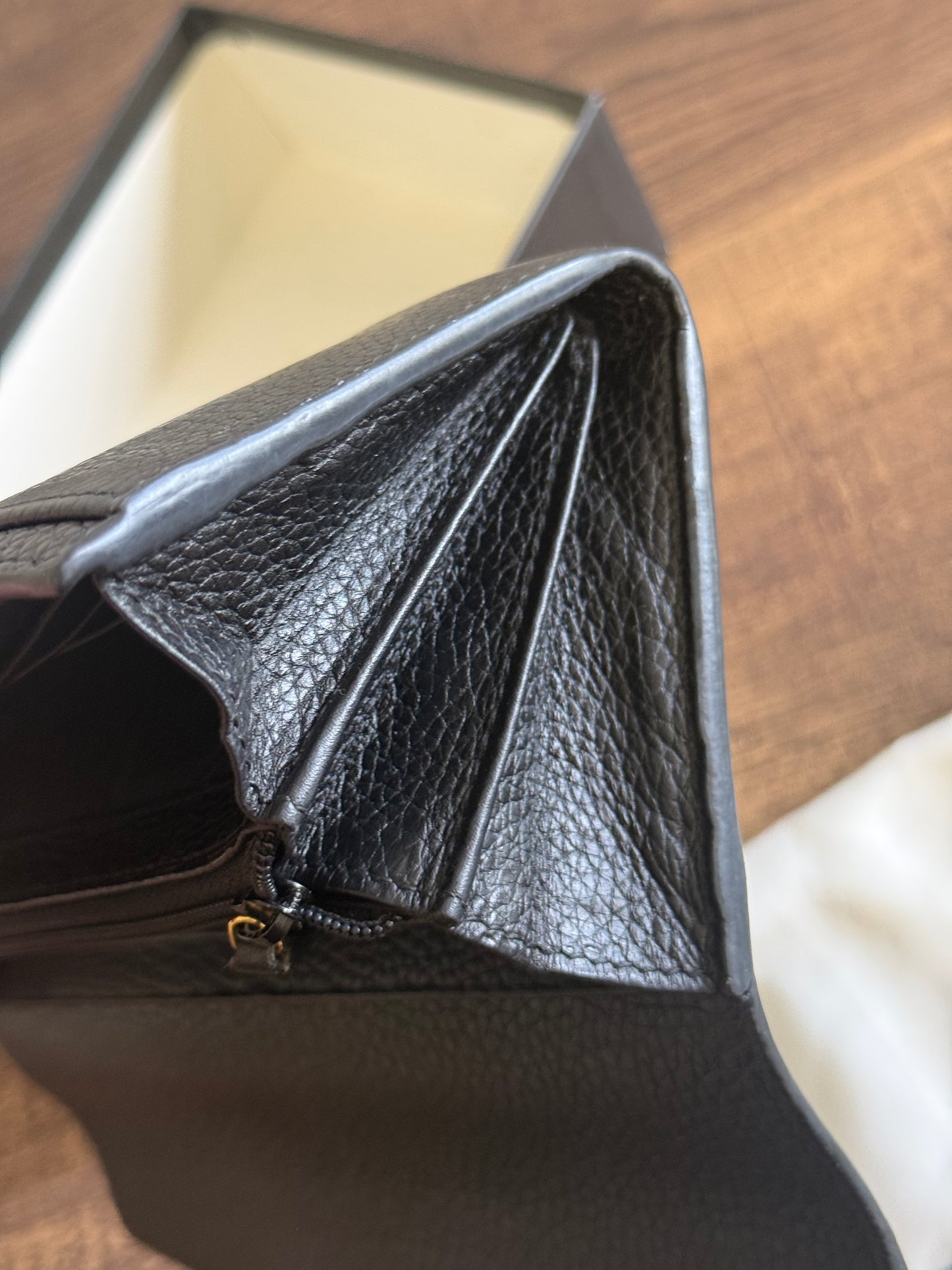 GUCCI MARMONT BLACK LONG WALLET