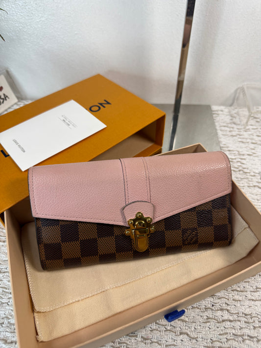 LOUIS VUITTON CLAPTON LONG WALLET EBENE MAGNOLIA