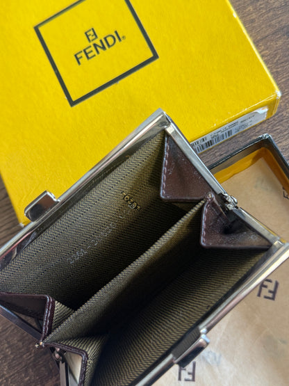 FENDI ZUCCA KISSLOCK CARD WALLET