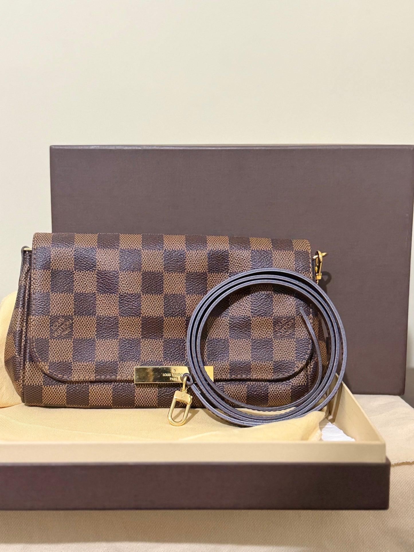 LOUIS VUITTON FAVORITE PM DAMIER EBENE