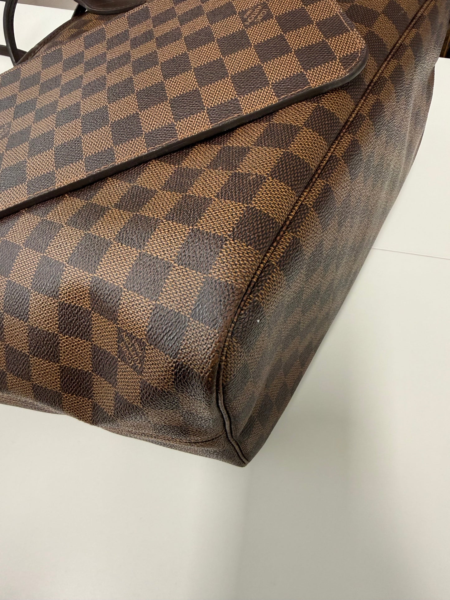 LOUIS VUITTON NEVERFULL MM DAMIER EBENE - ROSE BALLERINE INTERIOR