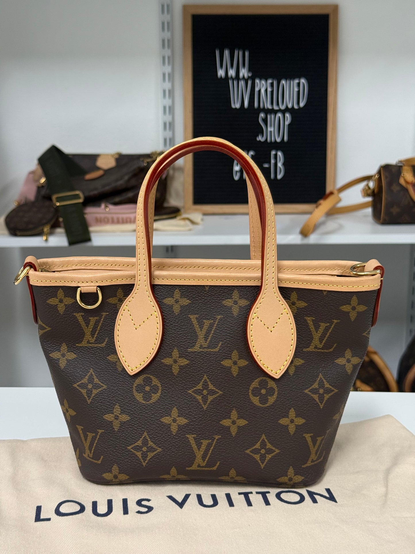 LOUIS VUITTON NEVERFULL BB IN BEIGE INTERIOR
