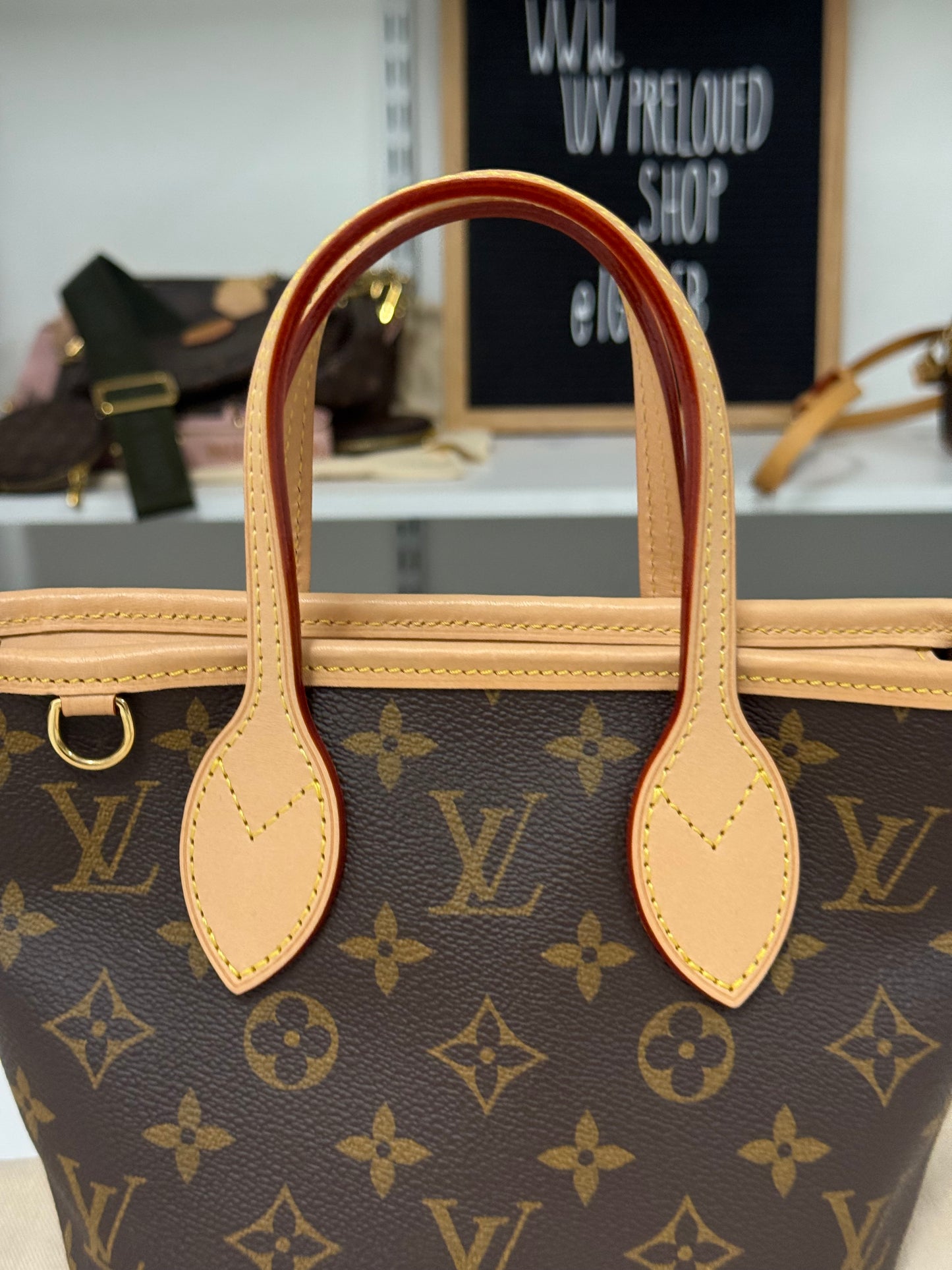 LOUIS VUITTON NEVERFULL BB IN BEIGE INTERIOR