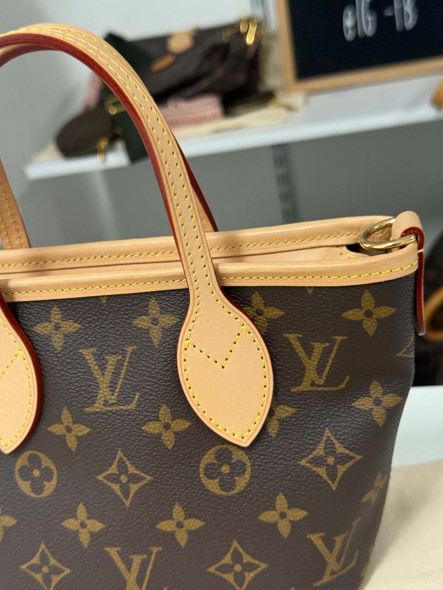 LOUIS VUITTON NEVERFULL BB IN BEIGE INTERIOR