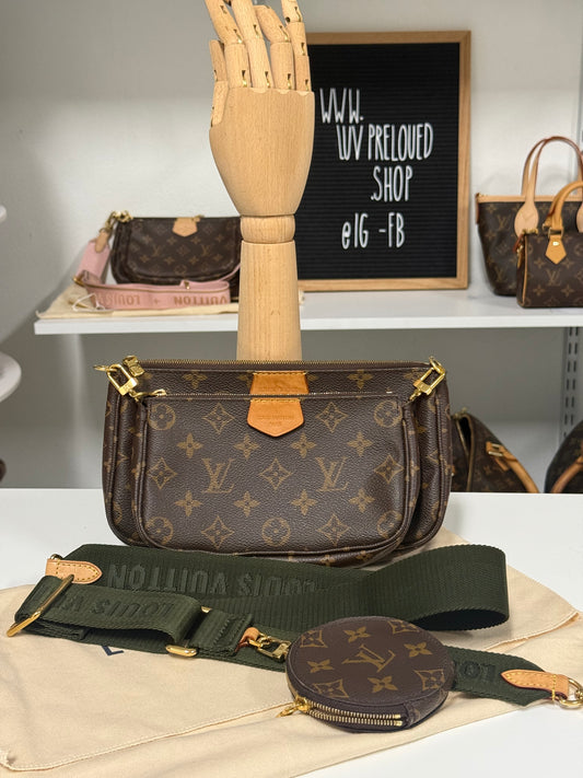 LOUIS VUITTON MULTI-POCHETTE ACCESSOIRES IN KHAKI GREEN