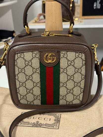 GUCCI GG OPHIDIA GG TOP HANDLE HANDBAG