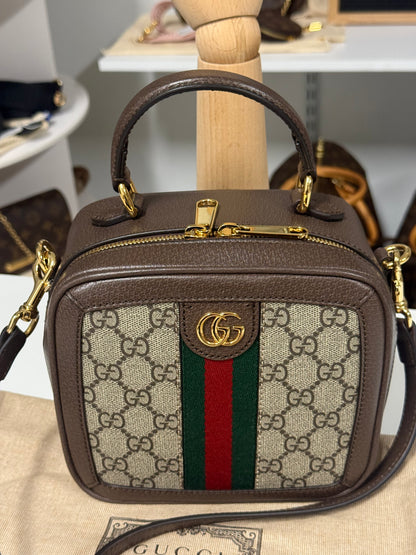 GUCCI GG OPHIDIA GG TOP HANDLE HANDBAG
