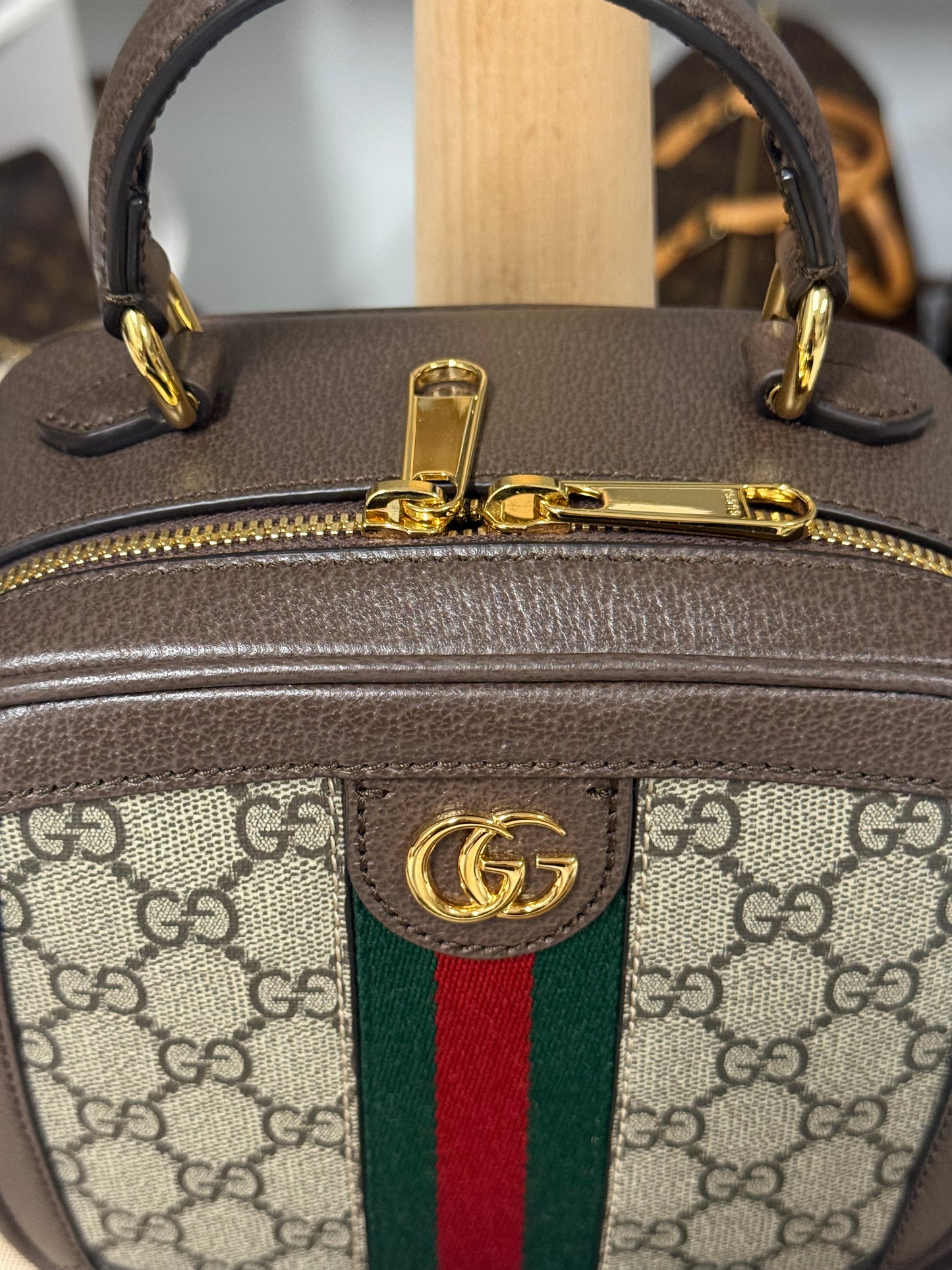 GUCCI GG OPHIDIA GG MINI TOP HANDLE BAG