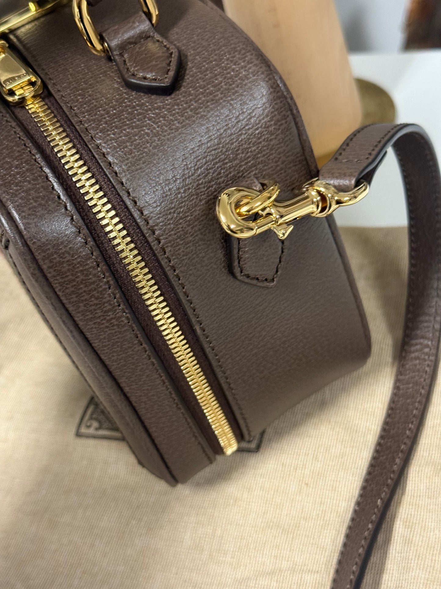 GUCCI GG OPHIDIA GG MINI TOP HANDLE BAG