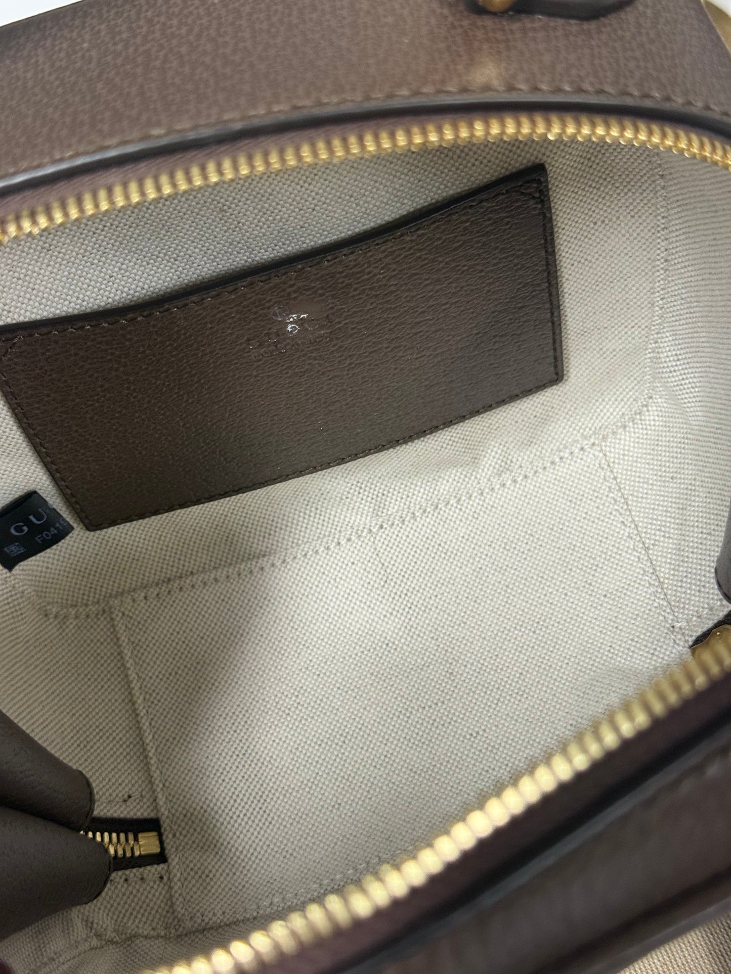 GUCCI GG OPHIDIA GG MINI TOP HANDLE BAG