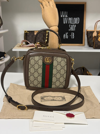 GUCCI GG OPHIDIA GG TOP HANDLE HANDBAG