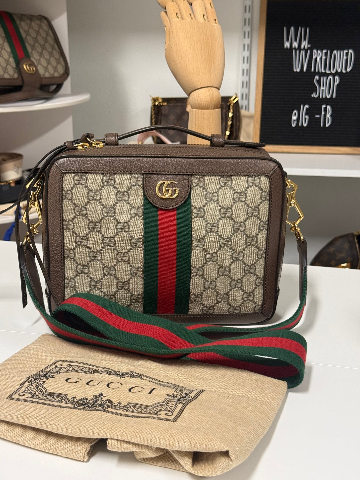 GUCCI Ophidia GG Ophidia Zip Around Camera Bag