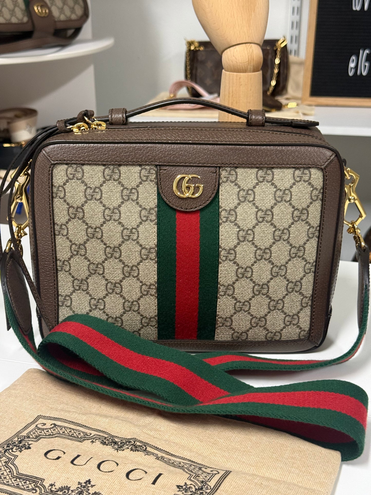 GUCCI Ophidia GG Ophidia Zip Around Camera Bag