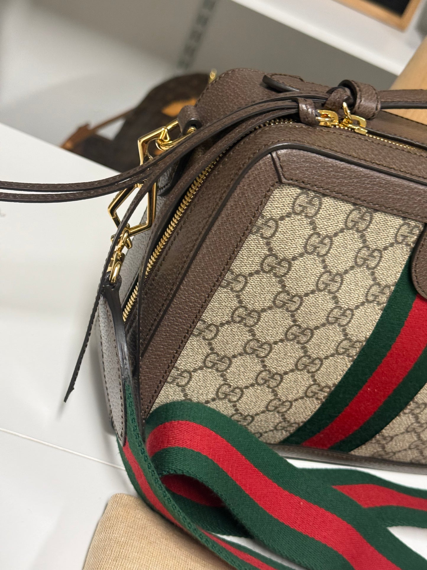 GUCCI Ophidia GG Ophidia Zip Around Camera Bag