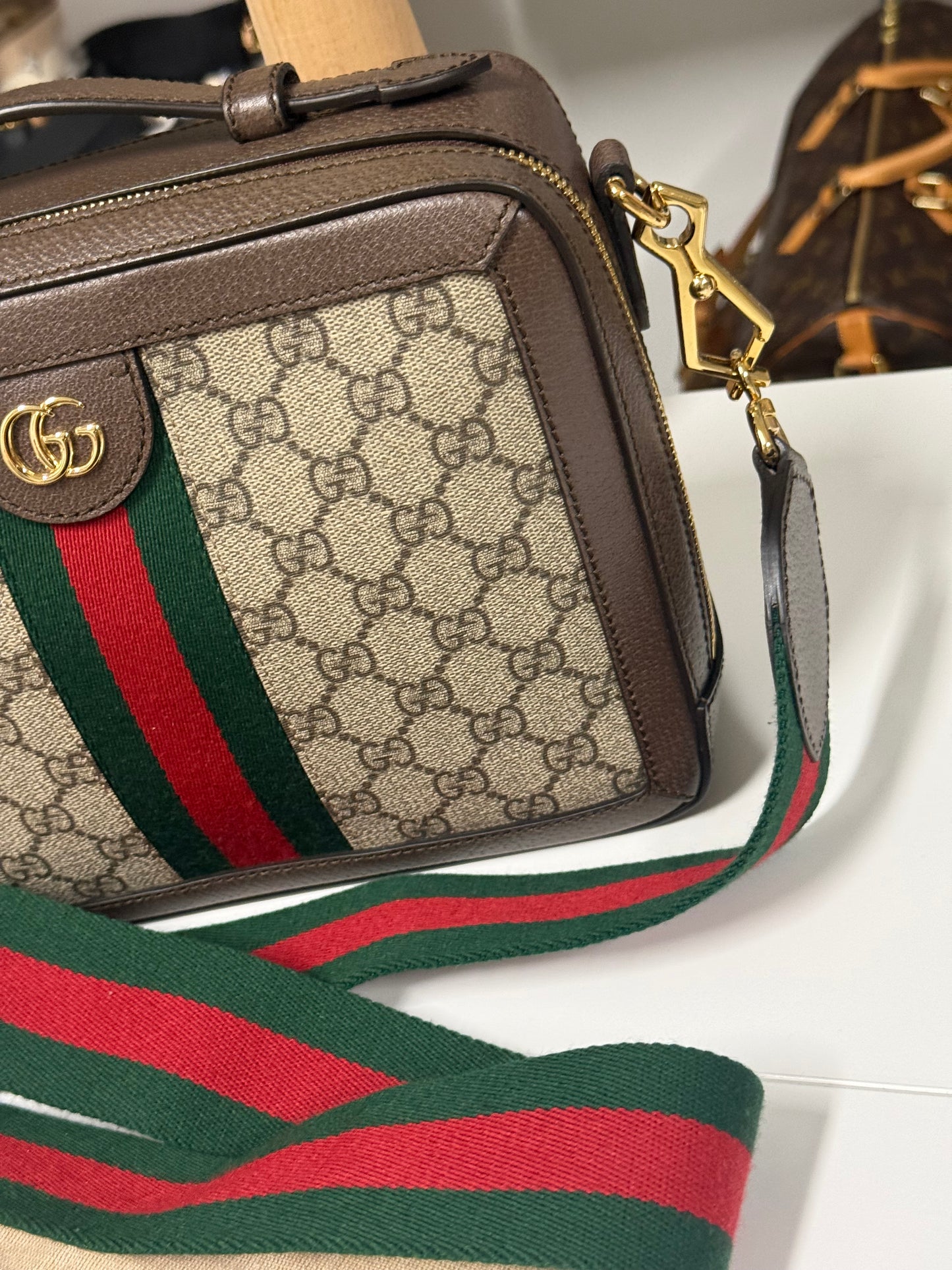 GUCCI Ophidia GG Ophidia Zip Around Camera Bag