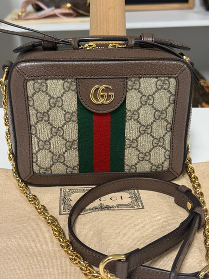 GUCCI OPHIDIA MINI TOP HANDLE SHOULDER BAG