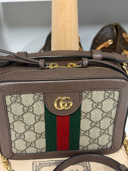 GUCCI OPHIDIA MINI TOP HANDLE SHOULDER BAG