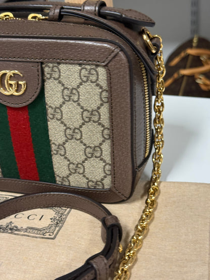 GUCCI OPHIDIA MINI TOP HANDLE SHOULDER BAG