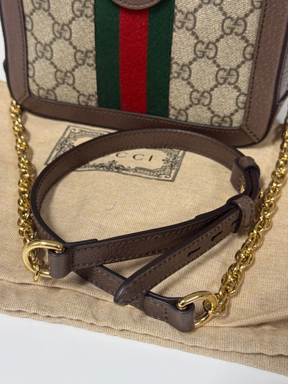 GUCCI OPHIDIA MINI TOP HANDLE SHOULDER BAG
